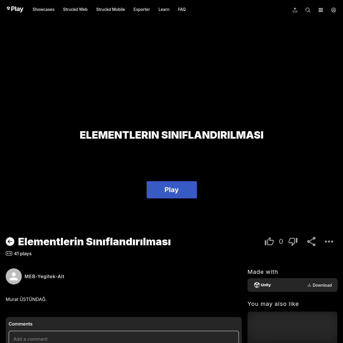 Elementlerin Sınıflandırılması